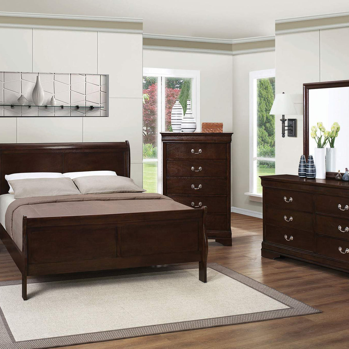 202413 Louis Philippe 6-drawer Dresser Cappuccino