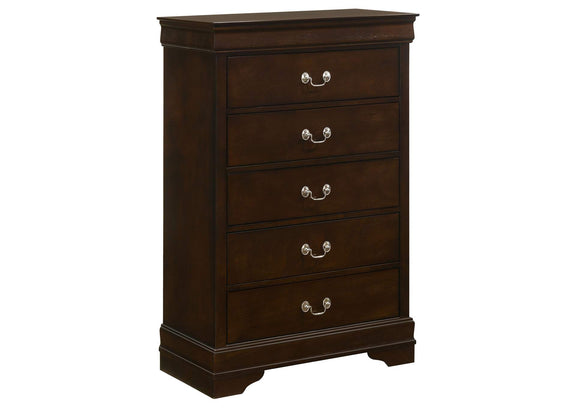 202415 Louis Philippe 5-drawer Bedroom Chest Cappuccino