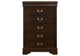 202415 Louis Philippe 5-drawer Bedroom Chest Cappuccino