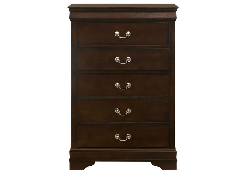 202415 Louis Philippe 5-drawer Bedroom Chest Cappuccino