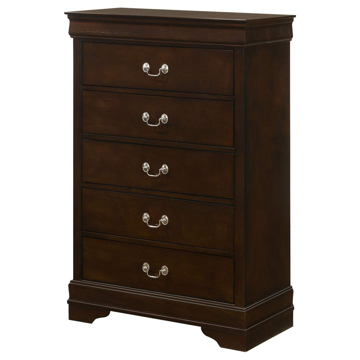 202415 Louis Philippe 5-drawer Bedroom Chest Cappuccino