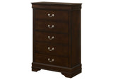 202415 Louis Philippe 5-drawer Bedroom Chest Cappuccino