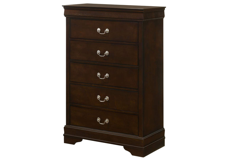 202415 Louis Philippe 5-drawer Bedroom Chest Cappuccino