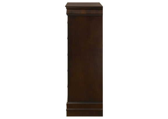 202415 Louis Philippe 5-drawer Bedroom Chest Cappuccino
