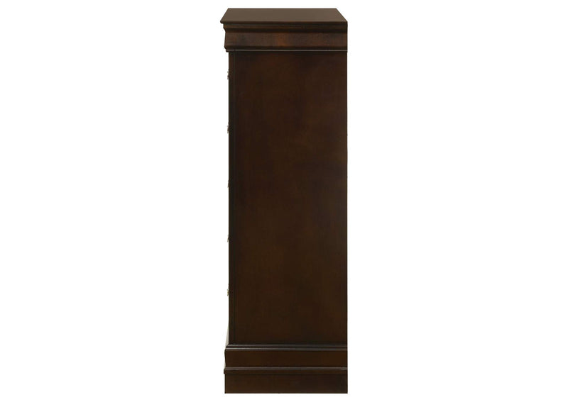 202415 Louis Philippe 5-drawer Bedroom Chest Cappuccino