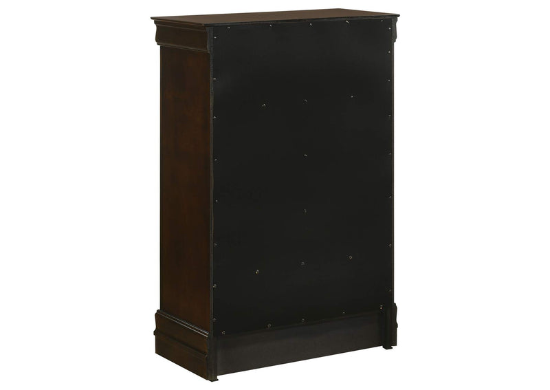 202415 Louis Philippe 5-drawer Bedroom Chest Cappuccino