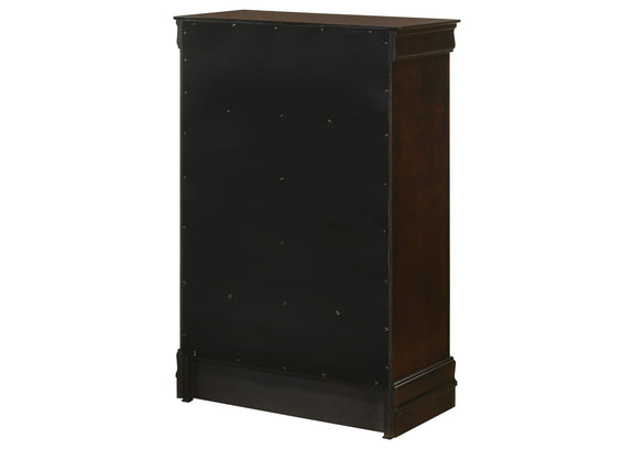 202415 Louis Philippe 5-drawer Bedroom Chest Cappuccino