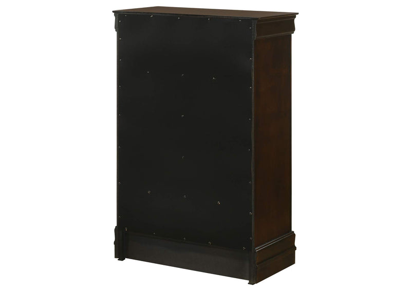 202415 Louis Philippe 5-drawer Bedroom Chest Cappuccino