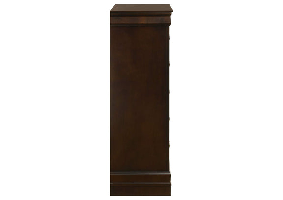 202415 Louis Philippe 5-drawer Bedroom Chest Cappuccino