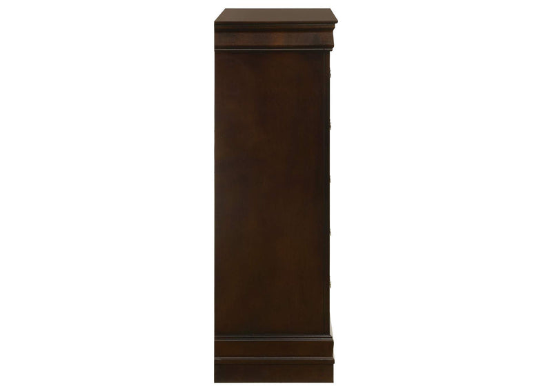 202415 Louis Philippe 5-drawer Bedroom Chest Cappuccino