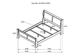 202441F Louis Philippe 47-inch Full Sleigh Panel Bed White