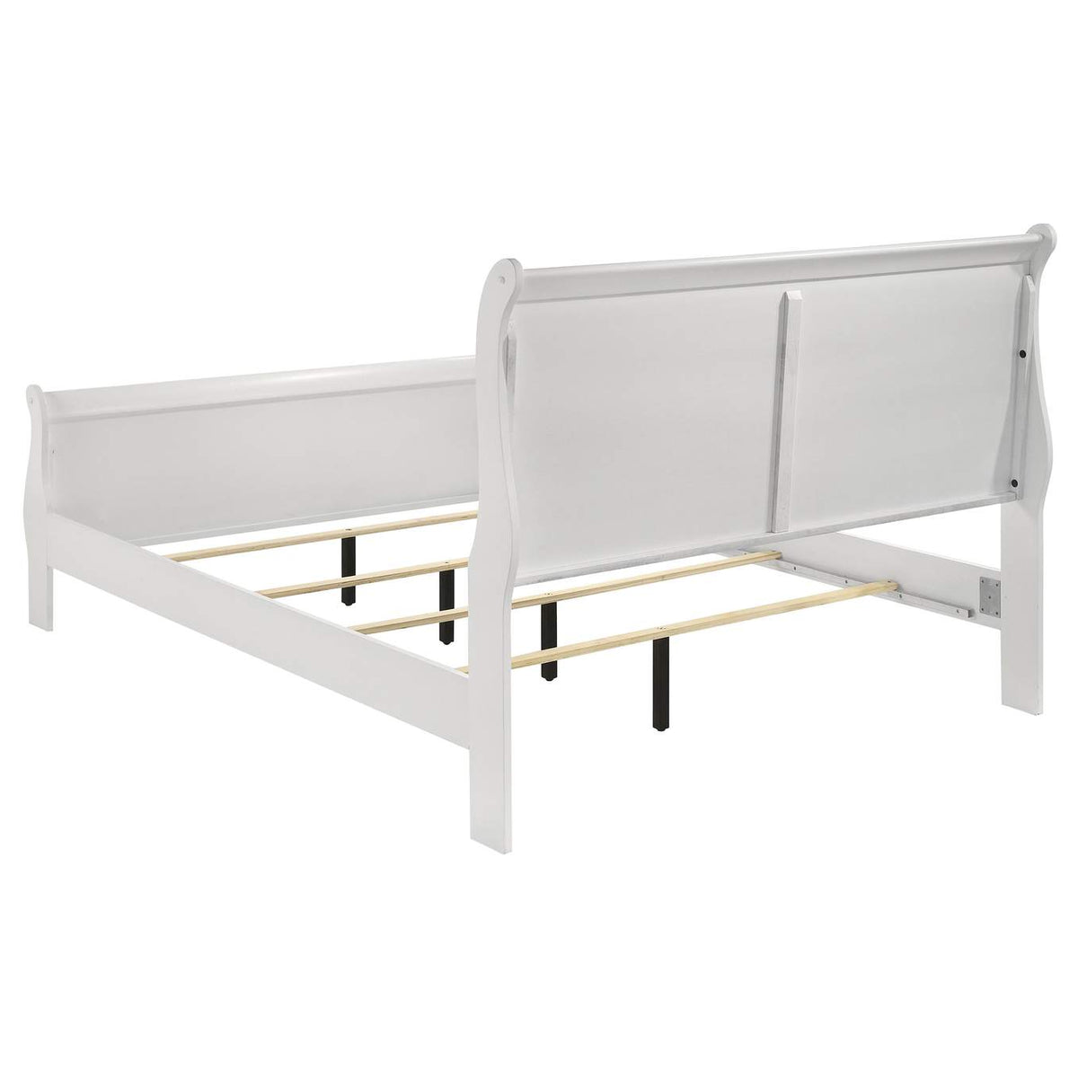 202441KE Louis Philippe 47-inch Eastern King Sleigh Panel Bed White