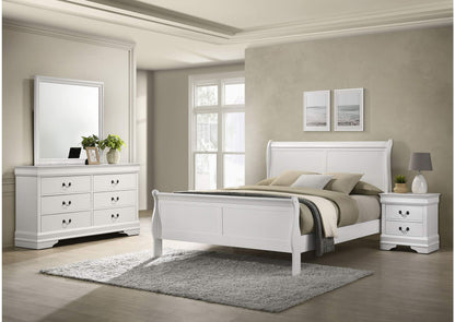 202441Q-S4 Louis Philippe 4-piece Queen Bedroom Set White