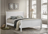 202441Q Louis Philippe 47-inch Queen Sleigh Panel Bed White