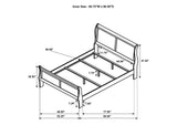 202441Q Louis Philippe 47-inch Queen Sleigh Panel Bed White