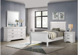 202441T-S4 Louis Philippe 4-piece Twin Bedroom Set White