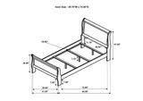 202441T-S4 Louis Philippe 4-piece Twin Bedroom Set White