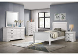 202441T-S5 Louis Philippe 5-piece Twin Bedroom Set White