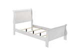 202441T Louis Philippe 47-inch Twin Sleigh Panel Bed White