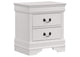 202442 Louis Philippe 2-drawer Nightstand Bedside Table White