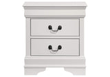 202442 Louis Philippe 2-drawer Nightstand Bedside Table White