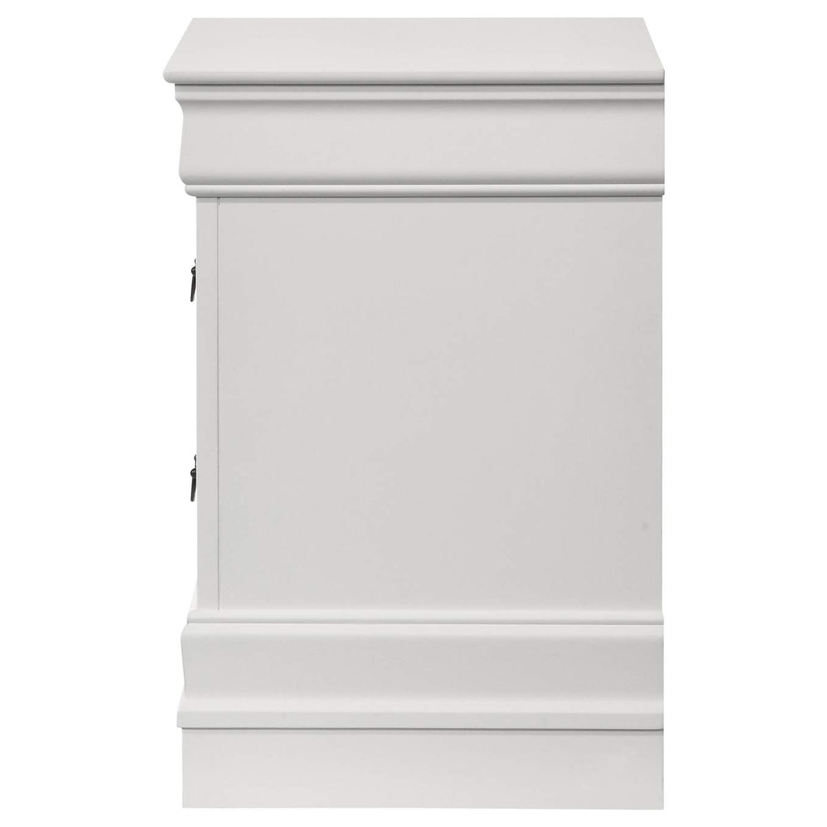 202442 Louis Philippe 2-drawer Nightstand Bedside Table White