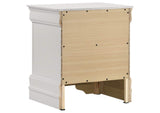 202442 Louis Philippe 2-drawer Nightstand Bedside Table White