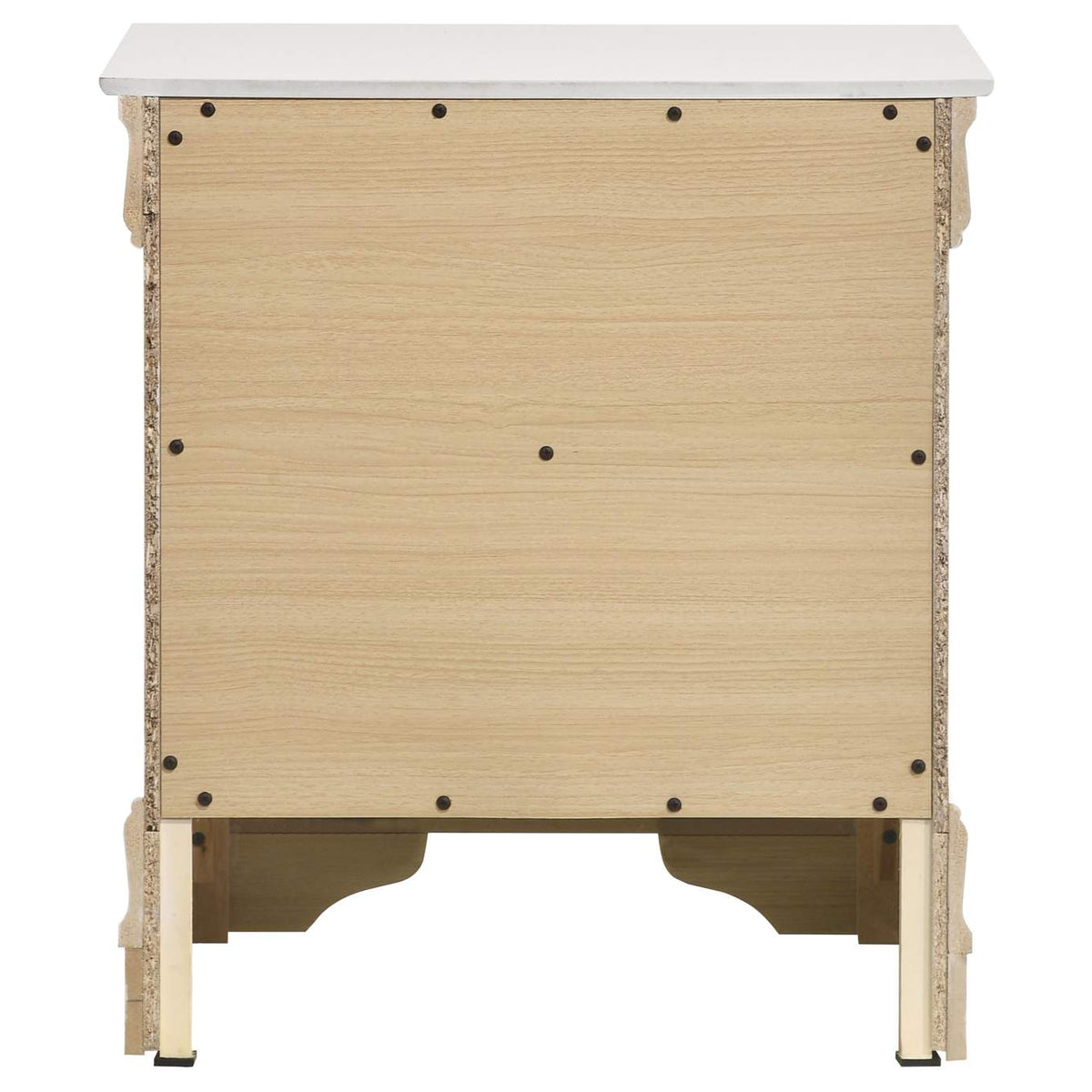 202442 Louis Philippe 2-drawer Nightstand Bedside Table White