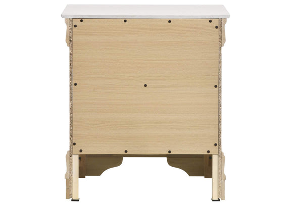 202442 Louis Philippe 2-drawer Nightstand Bedside Table White