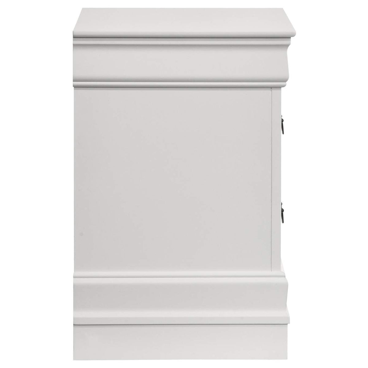 202442 Louis Philippe 2-drawer Nightstand Bedside Table White