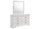 202443M Louis Philippe 6-drawer Dresser and Mirror White