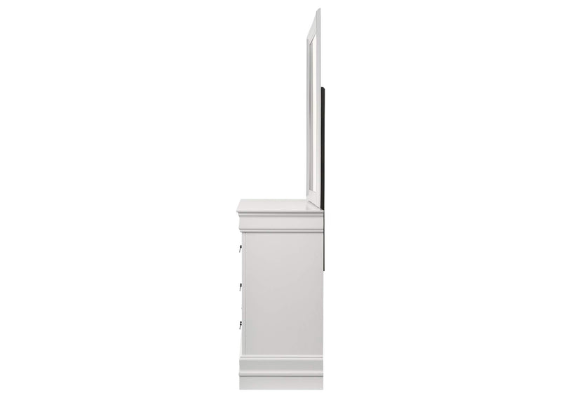 202443M Louis Philippe 6-drawer Dresser and Mirror White