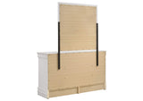 202443M Louis Philippe 6-drawer Dresser and Mirror White