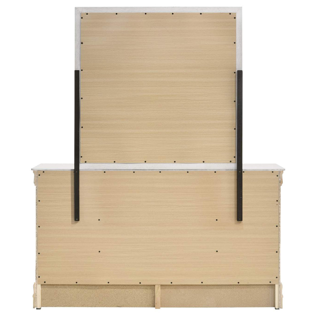 202443M Louis Philippe 6-drawer Dresser and Mirror White