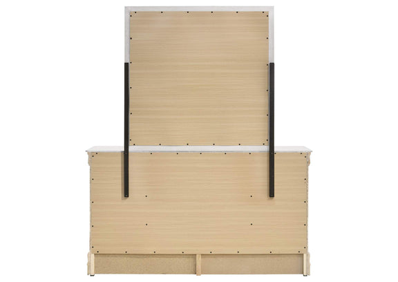 202443M Louis Philippe 6-drawer Dresser and Mirror White