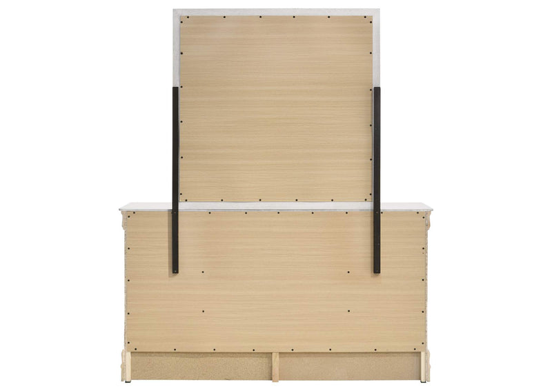 202443M Louis Philippe 6-drawer Dresser and Mirror White