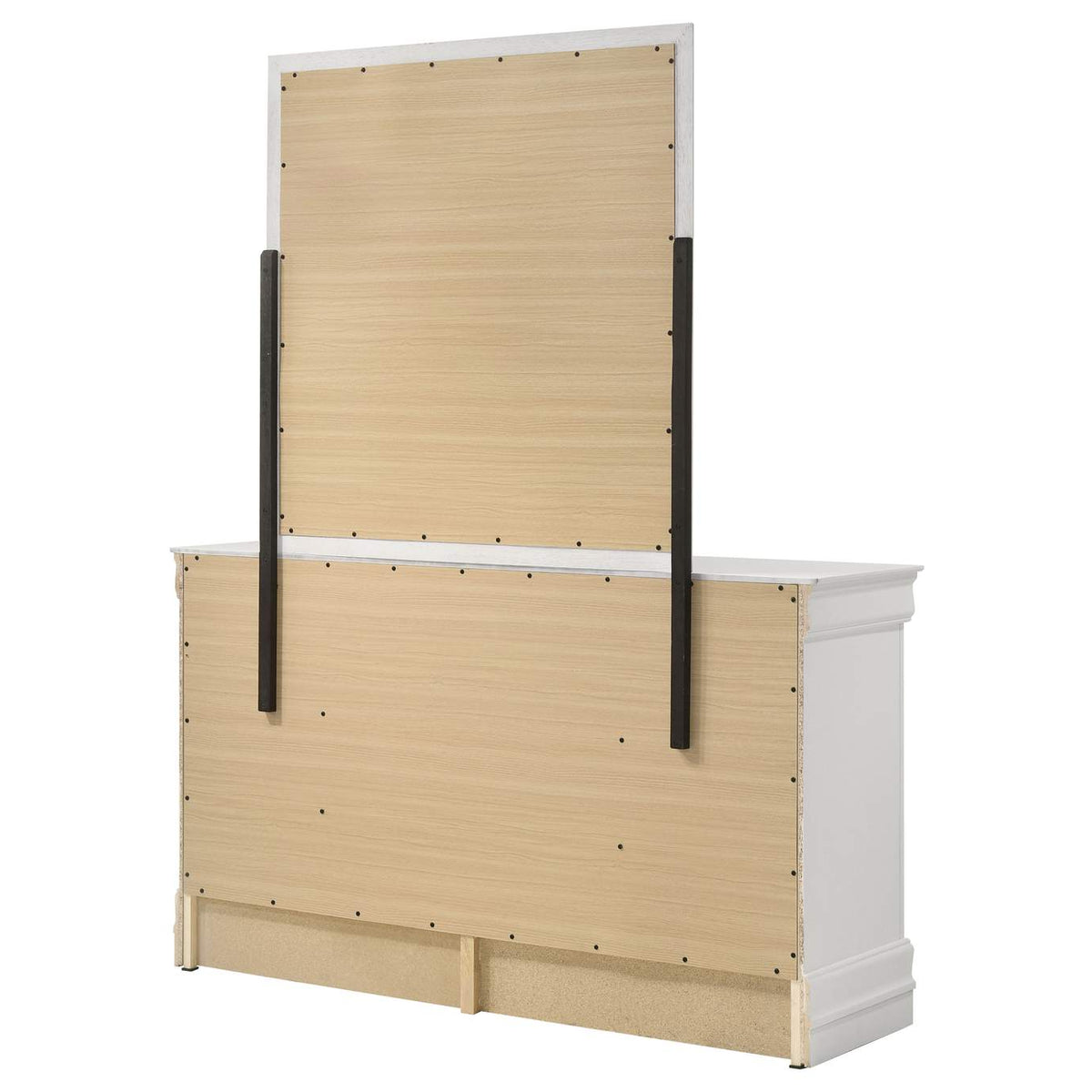 202443M Louis Philippe 6-drawer Dresser and Mirror White