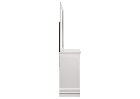 202443M Louis Philippe 6-drawer Dresser and Mirror White