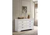 202443 Louis Philippe 6-drawer Dresser White
