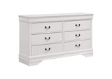 202443 Louis Philippe 6-drawer Dresser White