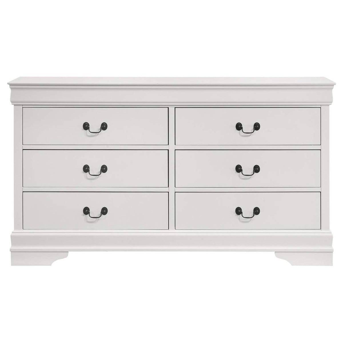 202443 Louis Philippe 6-drawer Dresser White