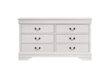 202443 Louis Philippe 6-drawer Dresser White