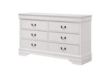 202443 Louis Philippe 6-drawer Dresser White