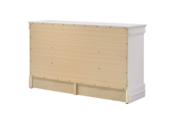 202443 Louis Philippe 6-drawer Dresser White