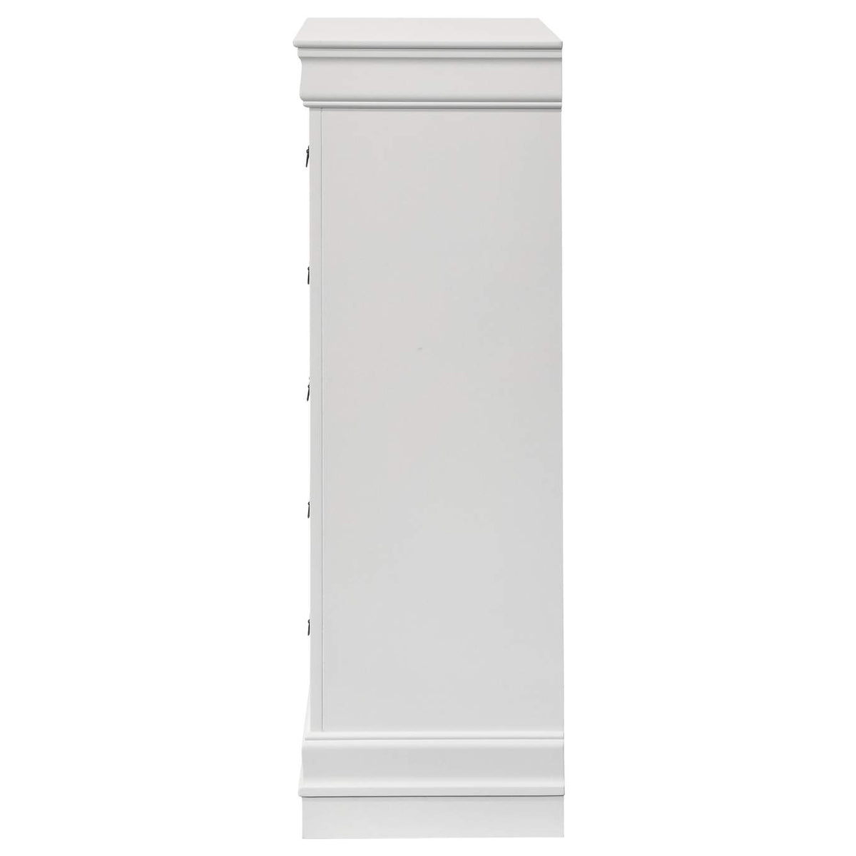 202445 Louis Philippe 5-drawer Bedroom Chest White