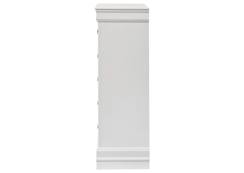 202445 Louis Philippe 5-drawer Bedroom Chest White
