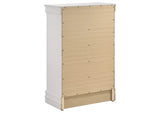 202445 Louis Philippe 5-drawer Bedroom Chest White