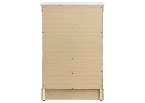 202445 Louis Philippe 5-drawer Bedroom Chest White