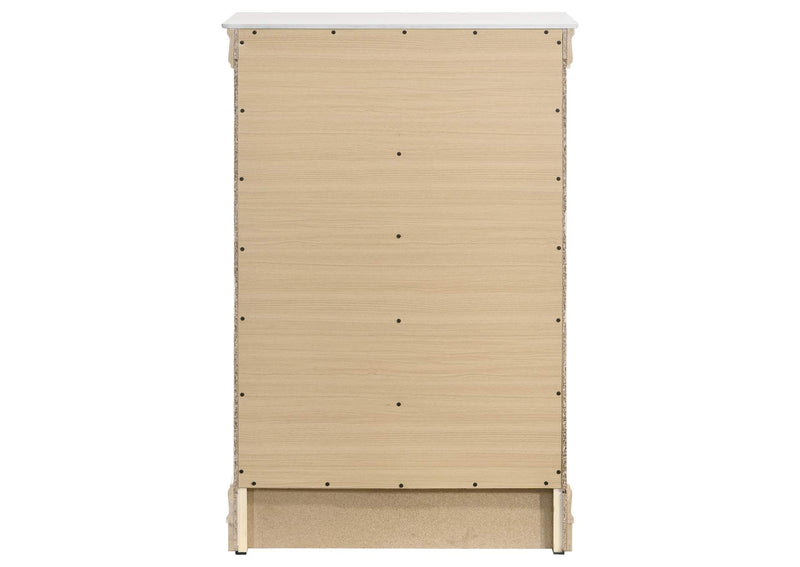 202445 Louis Philippe 5-drawer Bedroom Chest White