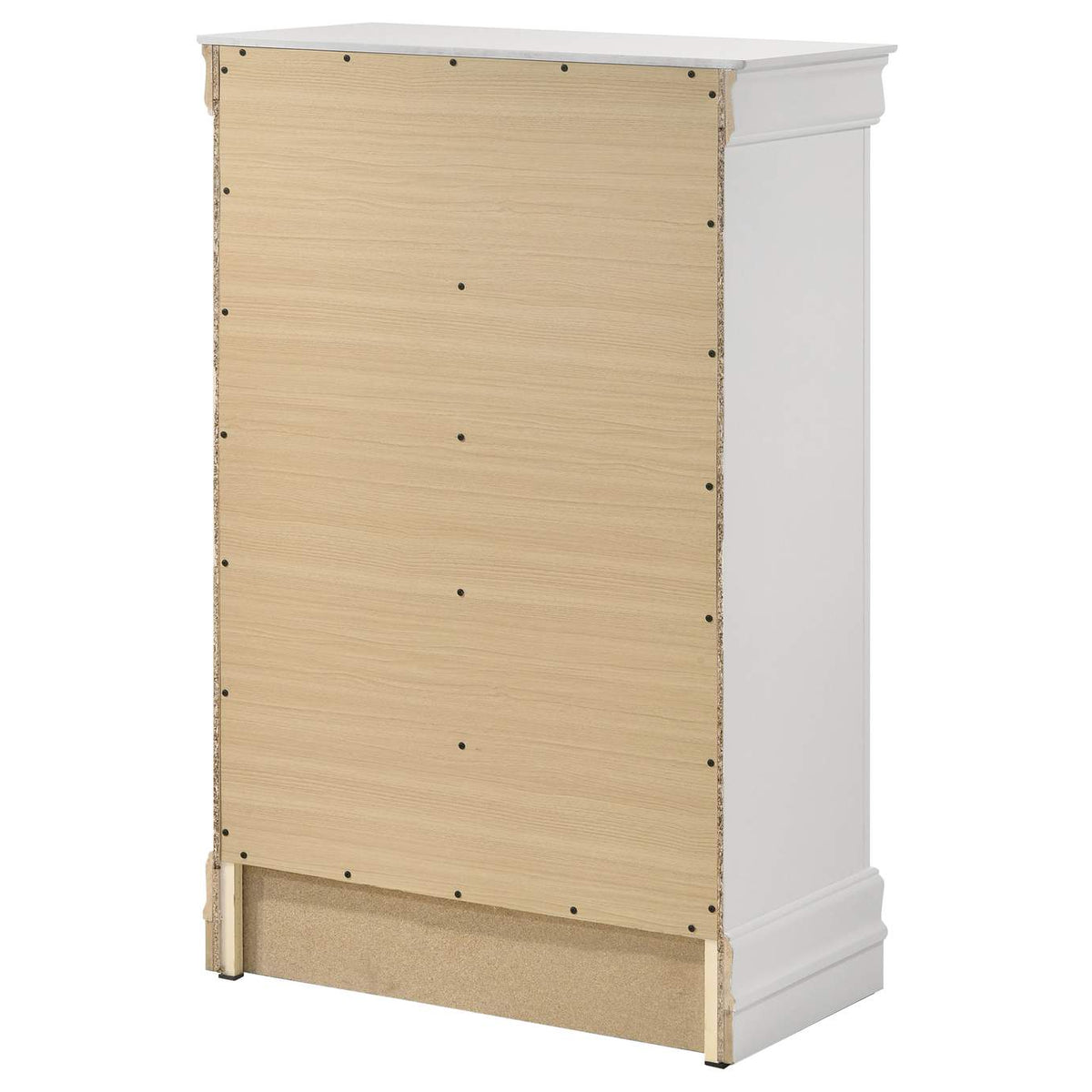 202445 Louis Philippe 5-drawer Bedroom Chest White